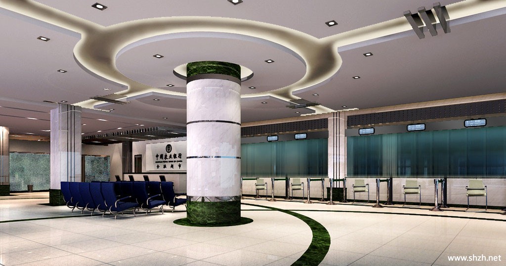 银行大堂效果图