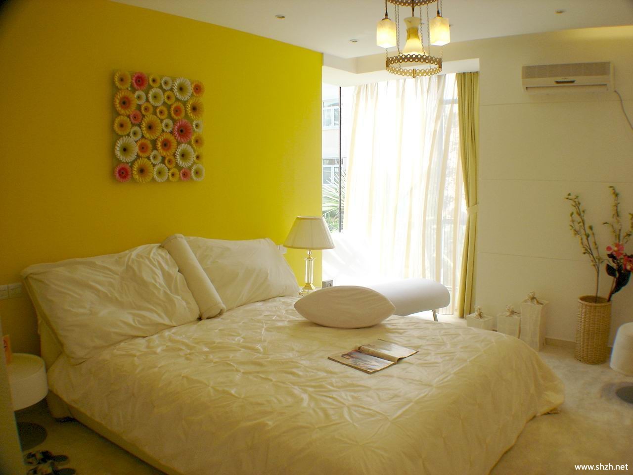 混搭武汉万科现代暖色大户型暖色现代卧室背景墙图片