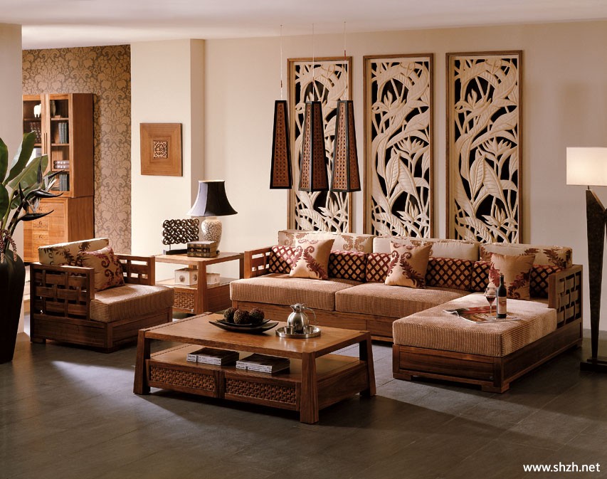 中式客厅沙发效果图