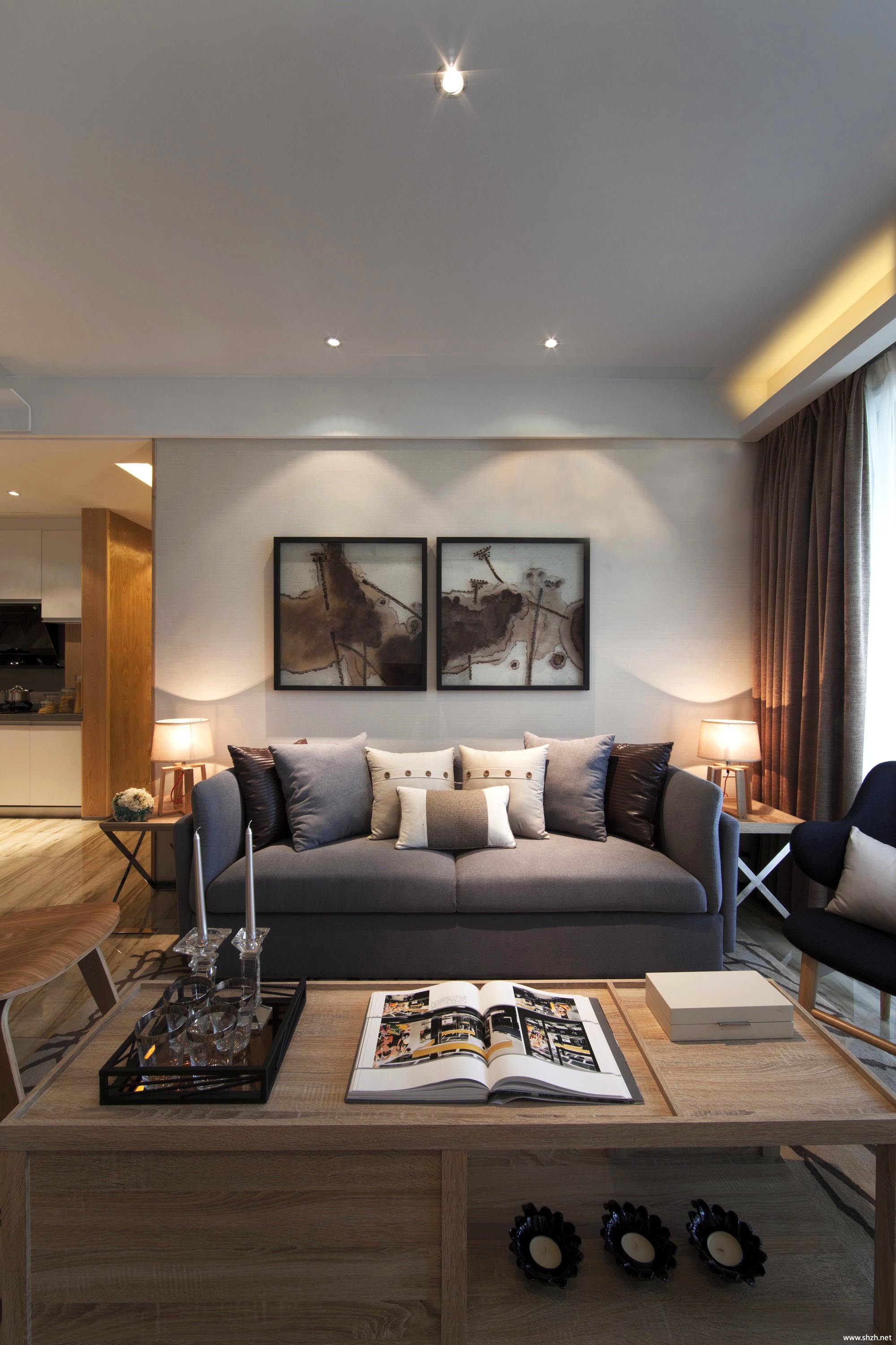 现代客厅沙发效果图-上海装潢网