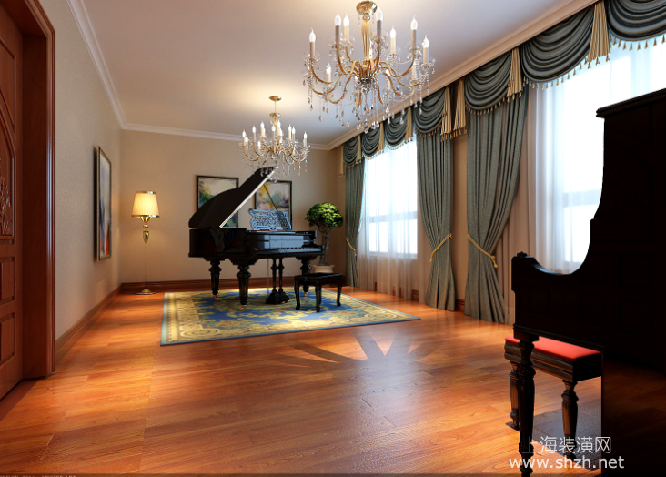 170平欧式风格钢琴房装修效果图