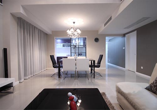 冷色調婚房設計