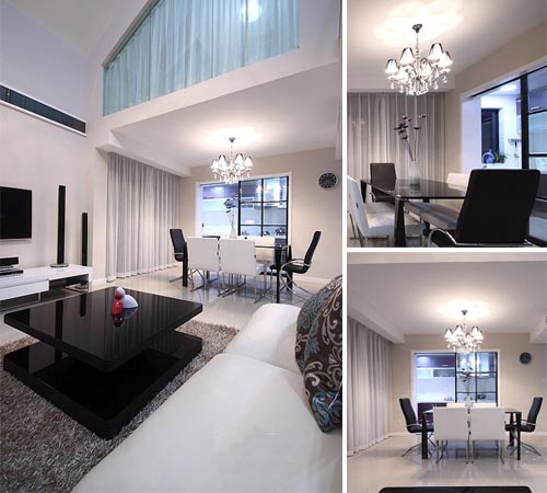 冷色調婚房設計