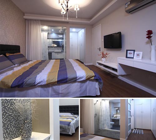 冷色調婚房設計