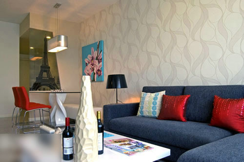 藍、白色空間設計