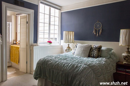 復(fù)古風藍色臥室