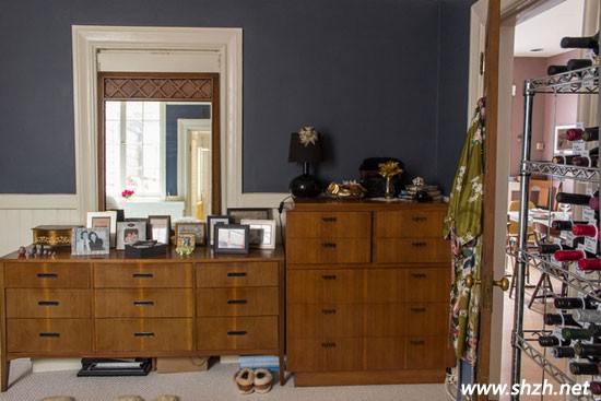 復(fù)古風藍色臥室