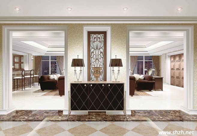 豪華玄關(guān)裝飾