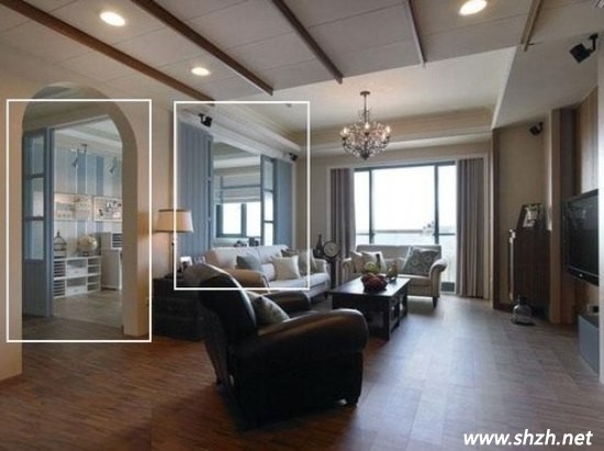 美式鄉(xiāng)村風格牛奶色的書房