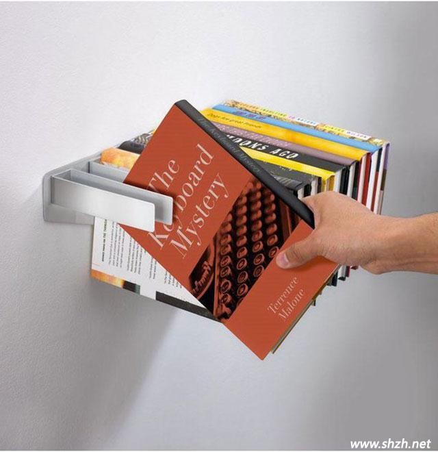 简单设计挂在墙上的书架