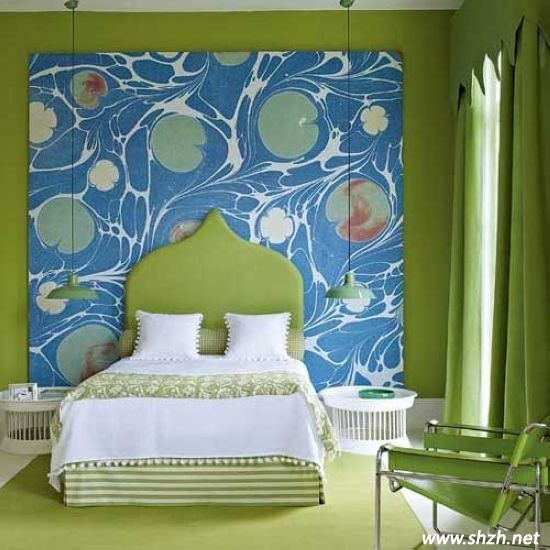 绿色系卧室