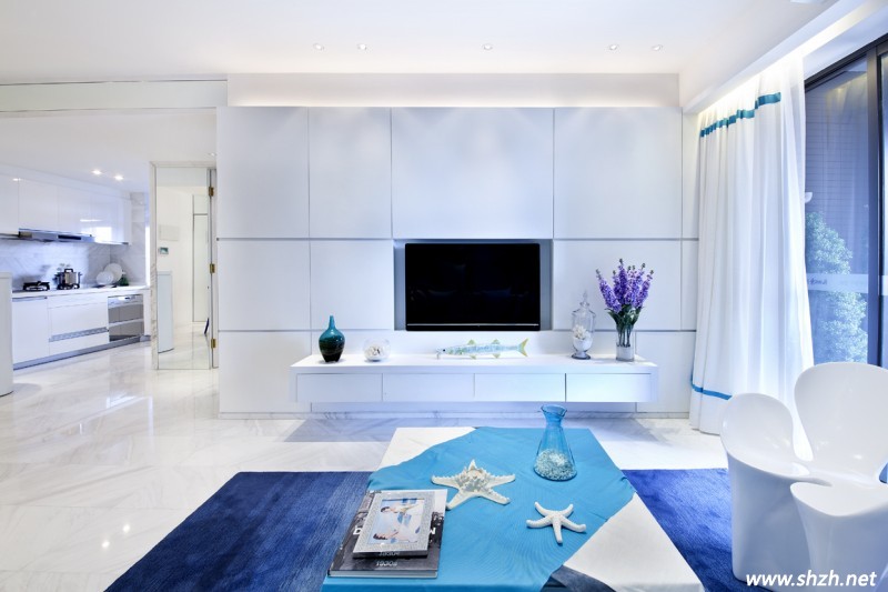 藍白地中?？蛷d裝修