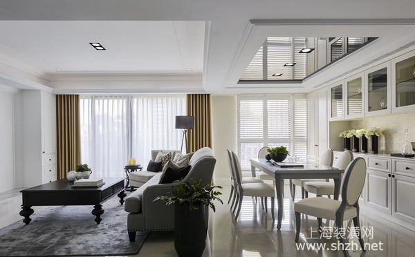 上海装修案例 混搭风美式新古典主义装修让生活更优雅