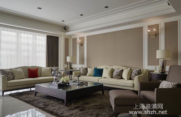 上海裝修案例分享：坐擁綠意環(huán)抱美景，華美大氣豪宅設計
