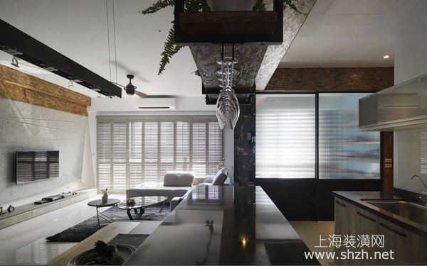 上海60平米loft装修案例分享：巧用材质让轻工业风更轻柔有质感