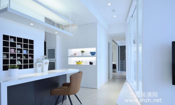 上海装修案例分享：小空间大视野，就在68平米白色现代小户型房