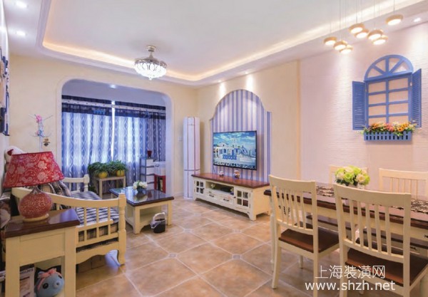 上海70平米地中海风格装修案例：温馨浪漫的生活家园