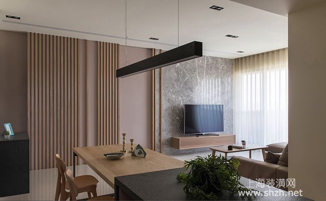 115平米北欧风格装修设计案例 开放式格局规划大大增加室内采光 上海装潢网