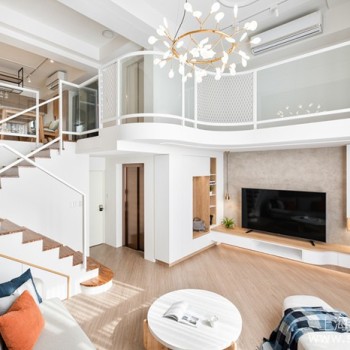 纯净自然系复式空间装修设计案例：温暖明亮，倍感舒心