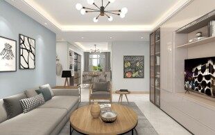 鹏飞路100㎡简约三居室