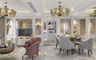 莘庄TODTOWN天荟三居室简欧风格装修设计案例