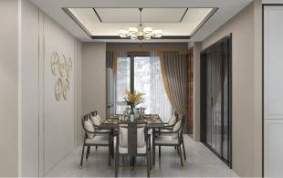 徐汇尚海湾豪庭新中式装修设计案例
