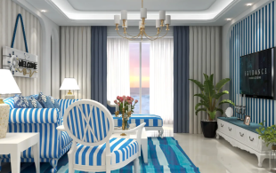 黄浦海琪园地中海装修设计案例上海大宅装修公司