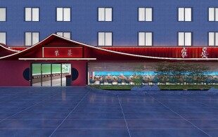 1000平国潮风酒楼装修设计，到处充满喜庆与红火；