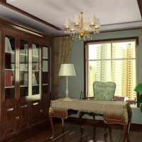 欧式书房效果图