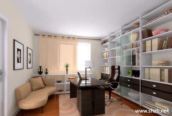现代简约书房中户型
