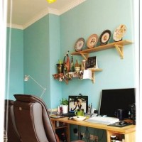 田园暖色书房实景图