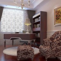 现代中性色书房