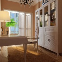 韩式暖色书房效果图