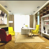 现代中性色书房