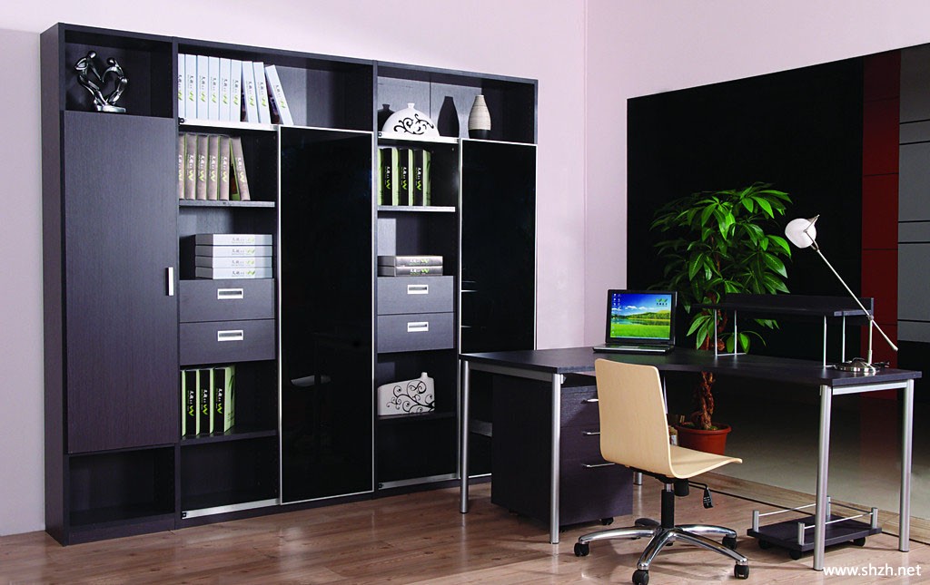 冷色现代书房