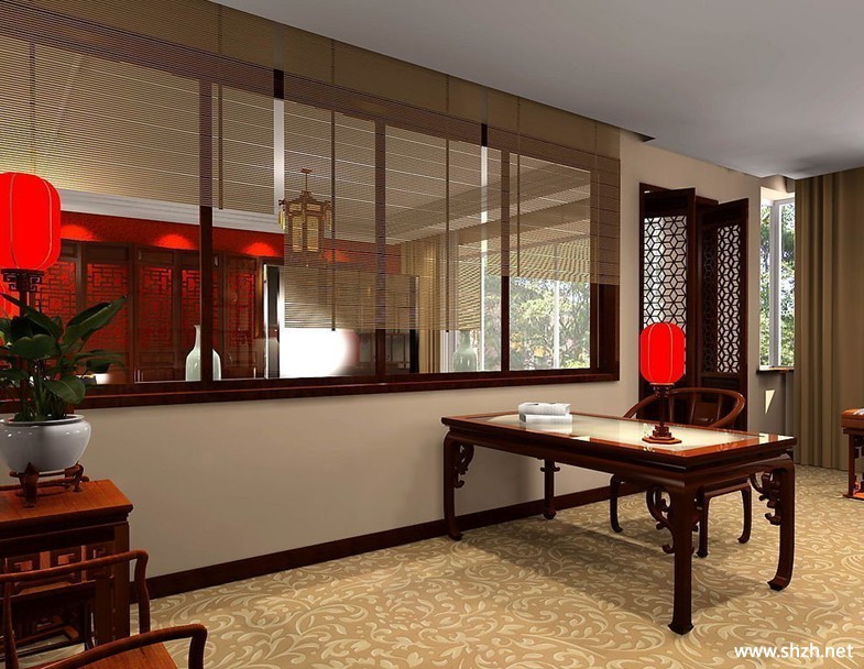 古典书房效果图