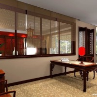 古典书房效果图