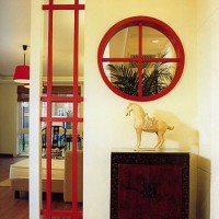 暖色玄关实景图