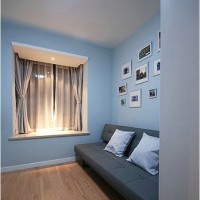 简约书房飘窗实景图