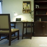 书房写字台实景图