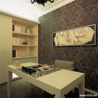 书房背景墙实景图