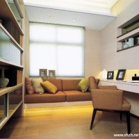 书房写字台实景图