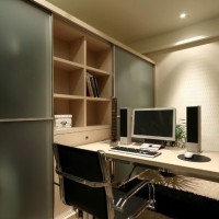 冷色书房实景图