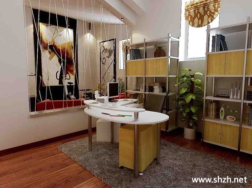 现代书房写字台