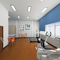 写字楼健身房效果图