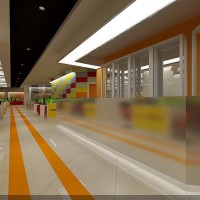 网吧过道效果图