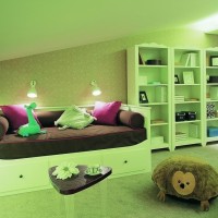 清新冷色书房沙发