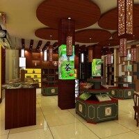 茶叶店铺效果图