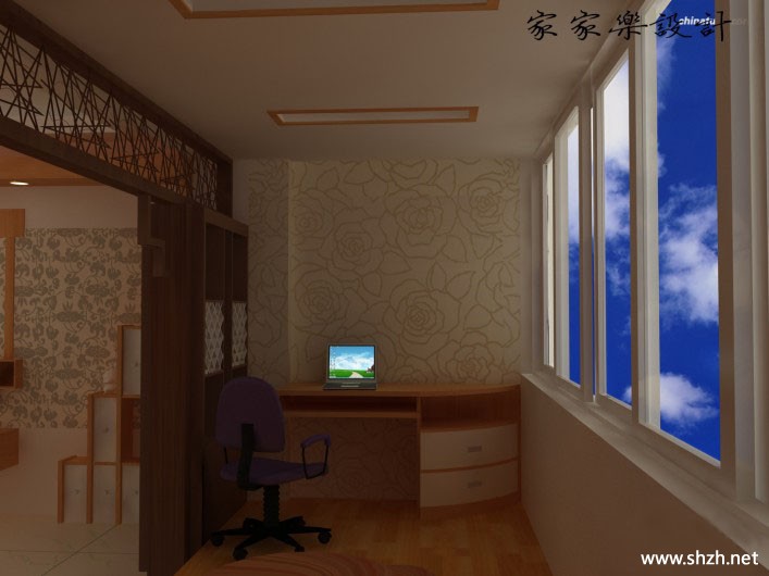 阳台书房效果图