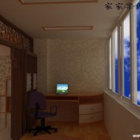阳台书房效果图